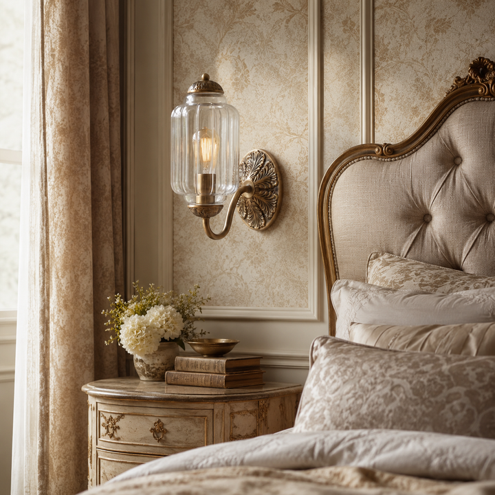Roslyn Vintage Eloise Milk Glass Wall Sconce