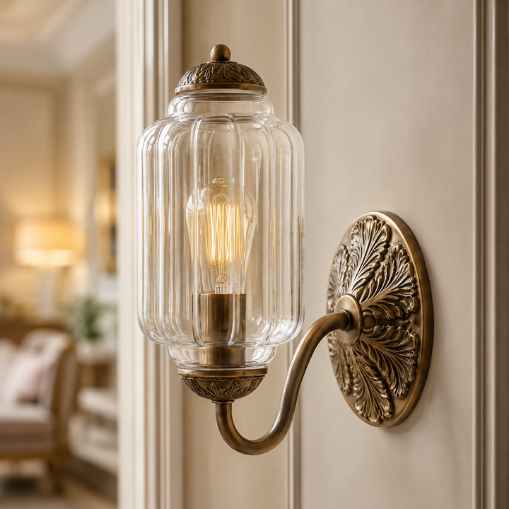 Roslyn Vintage Eloise Milk Glass Wall Sconce