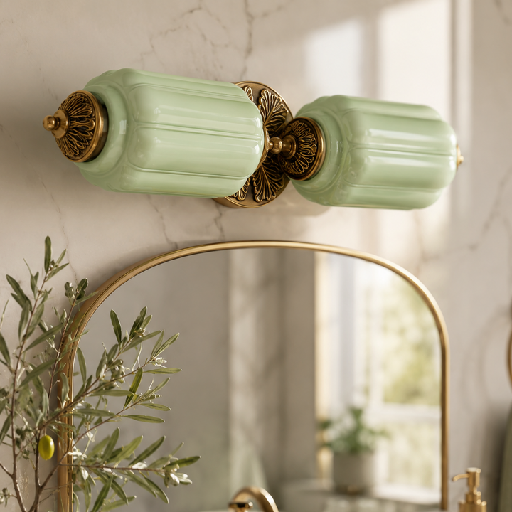 Roslyn Vintage Eloise Milk Glass Vanity Light