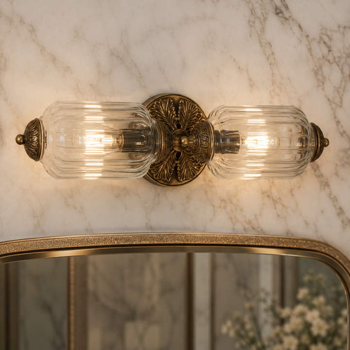 Roslyn Vintage Eloise Milk Glass Vanity Light