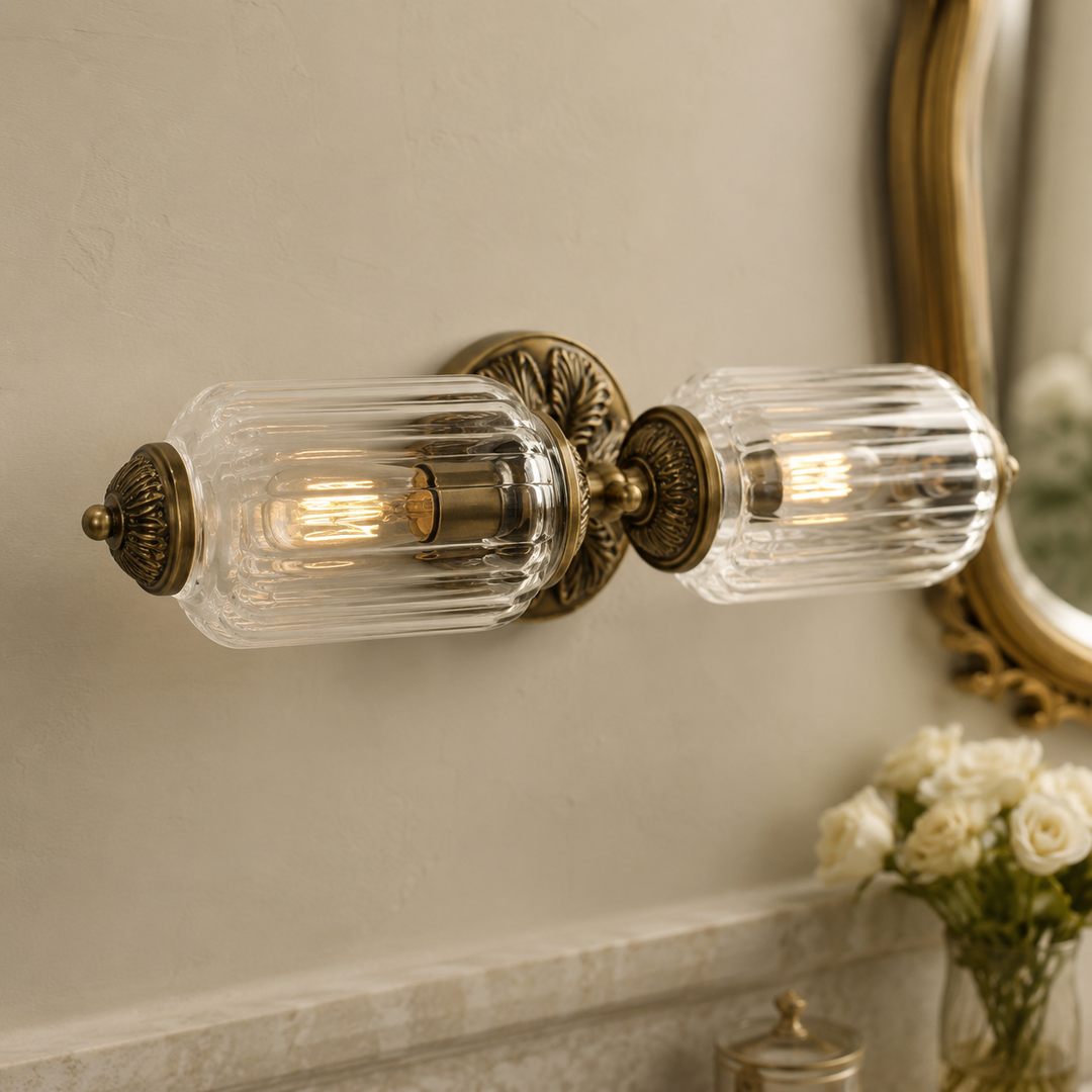 Roslyn Vintage Eloise Milk Glass Vanity Light