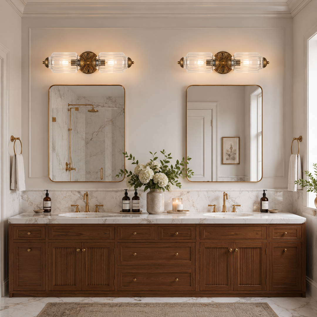 Roslyn Vintage Eloise Milk Glass Vanity Light