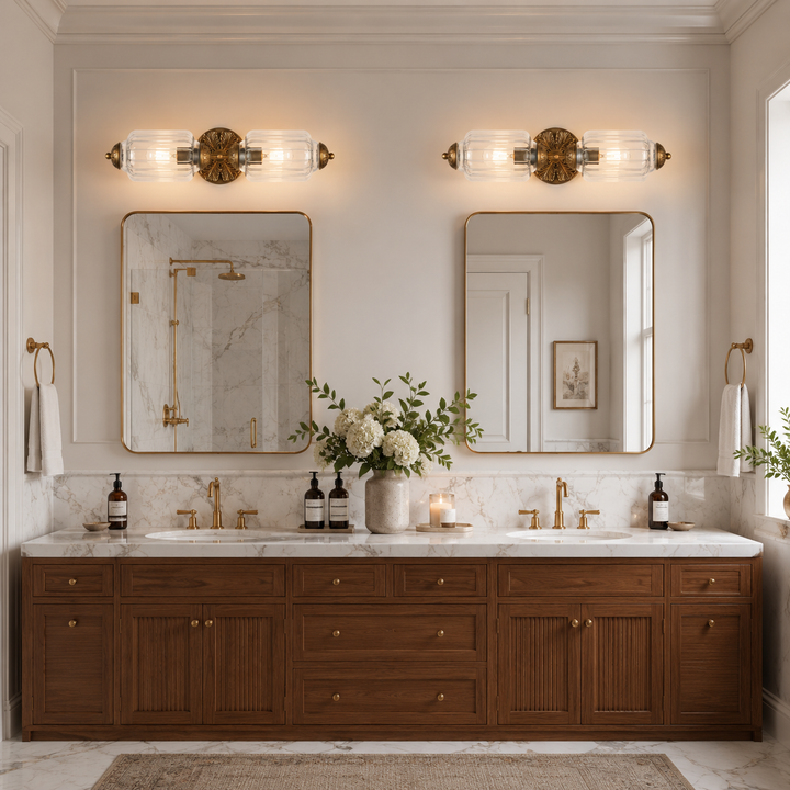 Roslyn Vintage Eloise Milk Glass Vanity Light