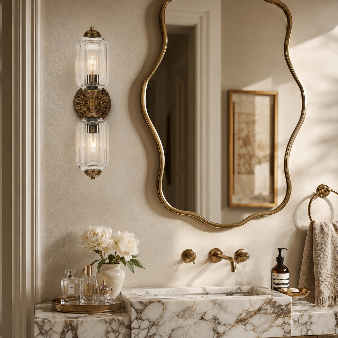 Roslyn Vintage Eloise Milk Glass Vanity Light