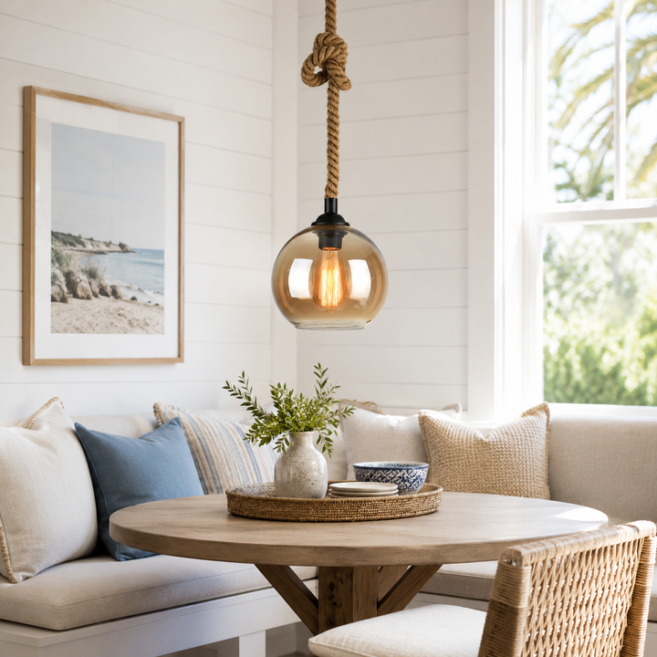 Hadley Twisted Rope Pendant Light