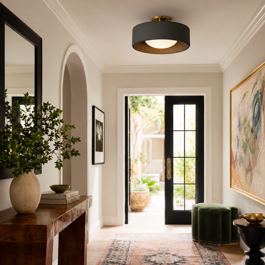 Lenox Porcelain Semi-Flush Mount Ceiling Light