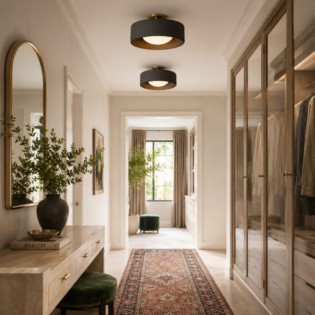 Lenox Porcelain Semi-Flush Mount Ceiling Light