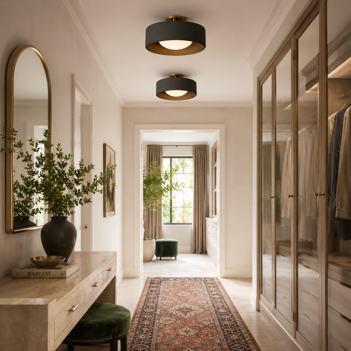 Lenox Porcelain Semi-Flush Mount Ceiling Light