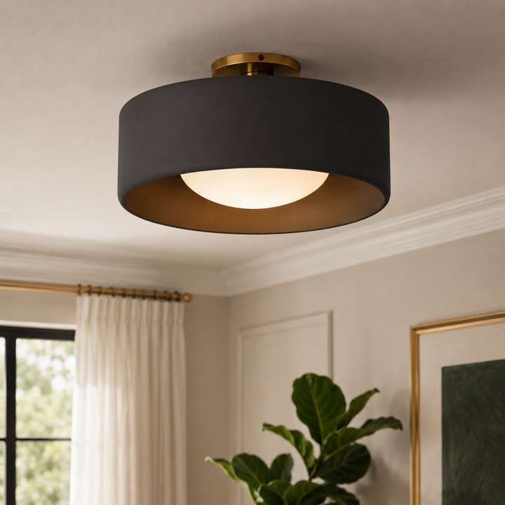 Lenox Porcelain Semi-Flush Mount Ceiling Light