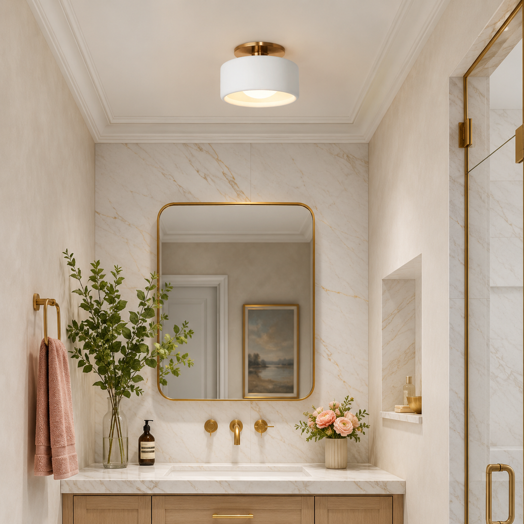 Lenox Porcelain Semi-Flush Mount Ceiling Light