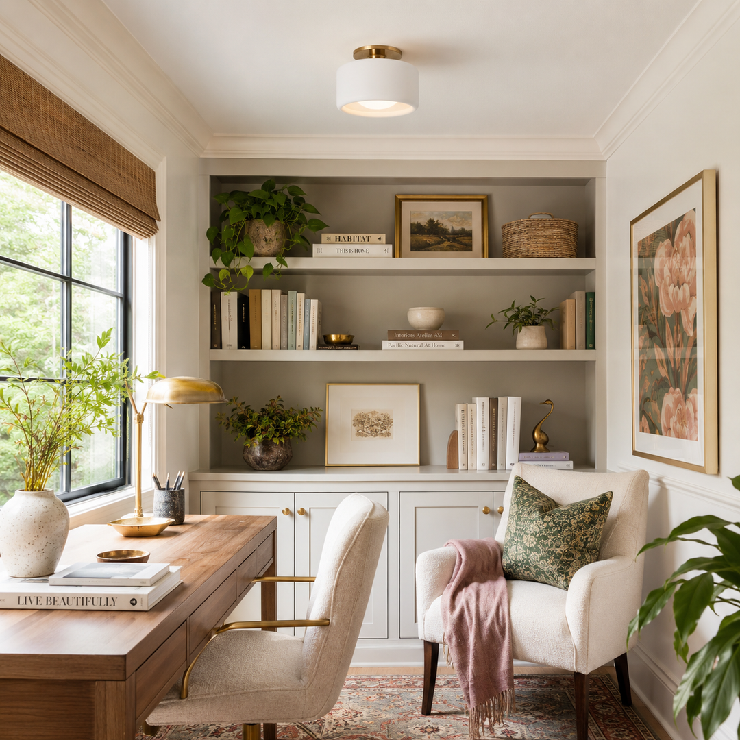 Lenox Porcelain Semi-Flush Mount Ceiling Light