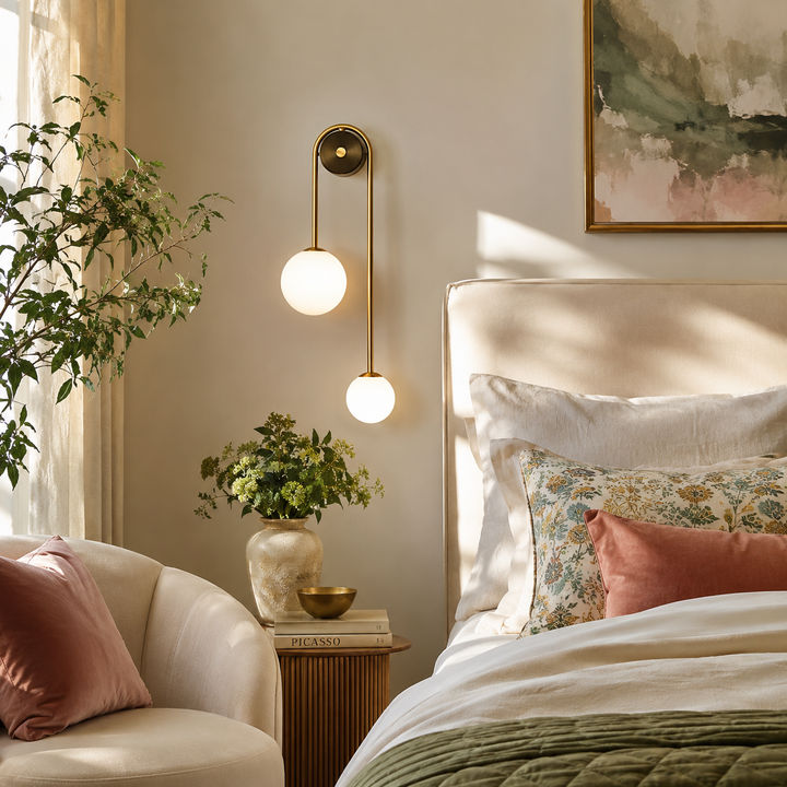 Aldren Gold Globe Wall Sconce