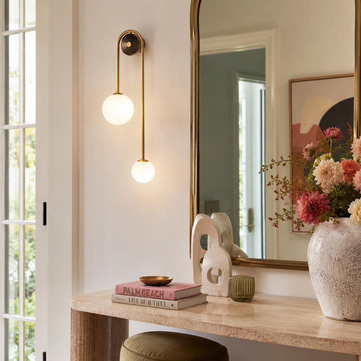 Aldren Gold Globe Wall Sconce