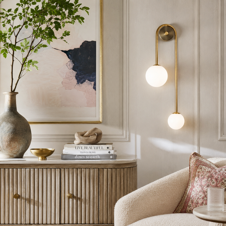 Aldren Gold Globe Wall Sconce
