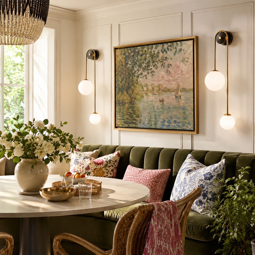 Aldren Gold Globe Wall Sconce