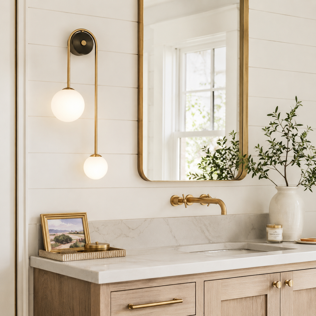 Aldren Gold Globe Wall Sconce