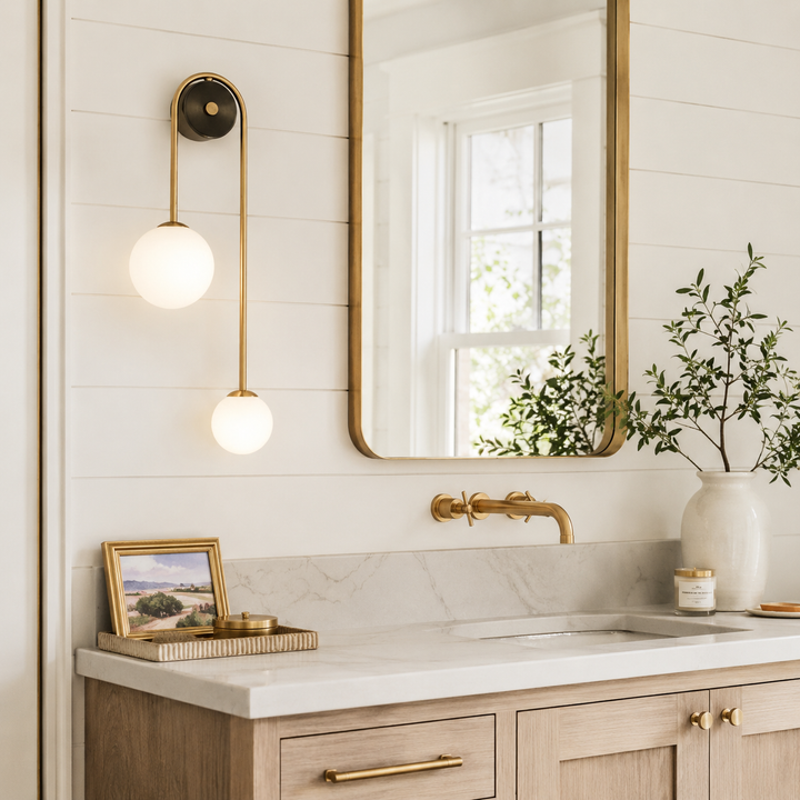 Aldren Gold Globe Wall Sconce