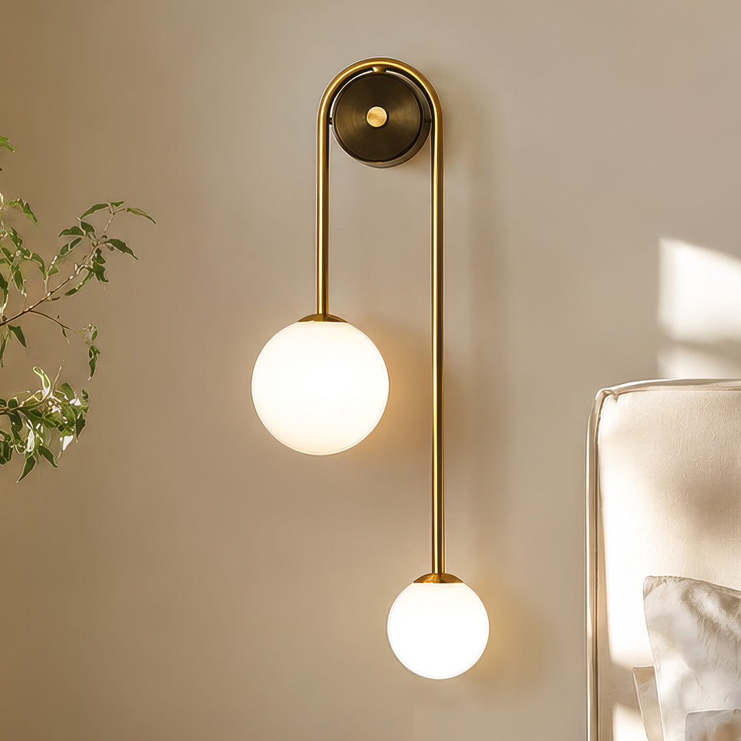 Aldren Gold Globe Wall Sconce