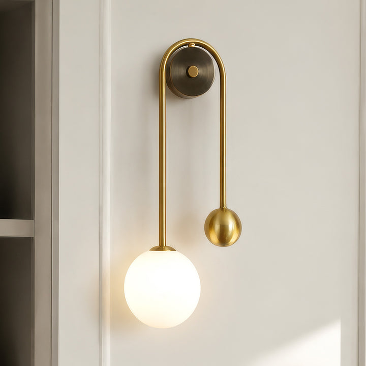 Aldren Gold Globe Wall Sconce