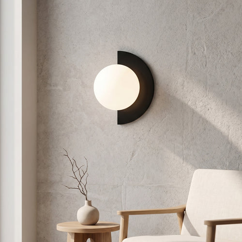 Auren Minimal Glass Orb Wall Sconce Light