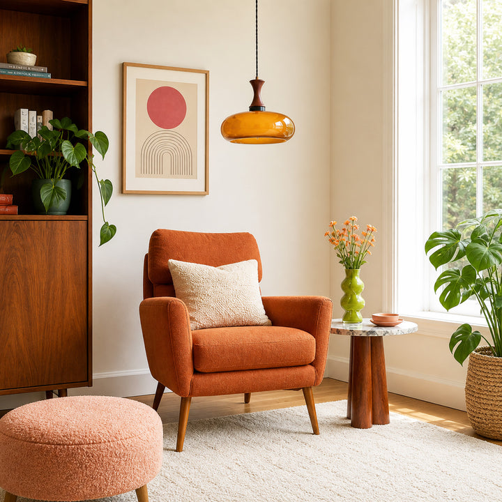 Orien Glass Plug-In Pendant Light