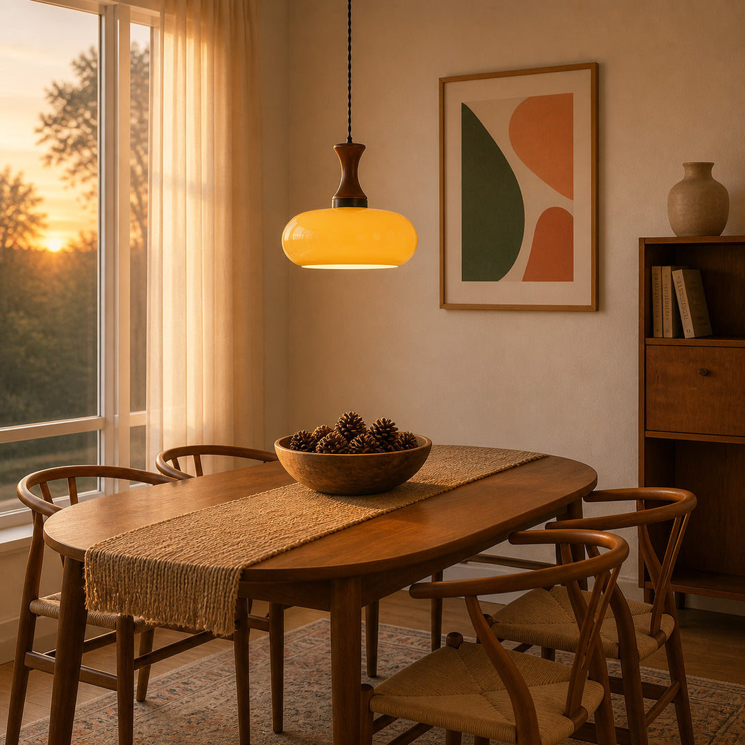 Orien Glass Plug-In Pendant Light