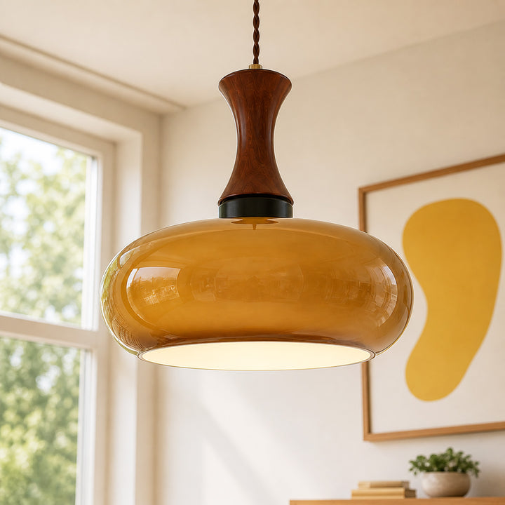 Orien Glass Plug-In Pendant Light