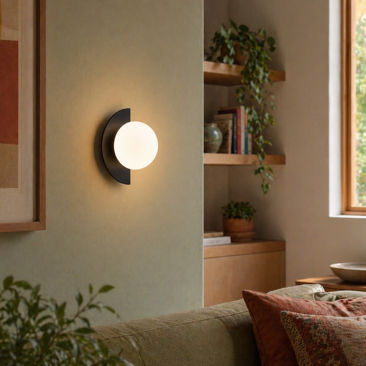 Auren Minimal Glass Orb Wall Sconce Light