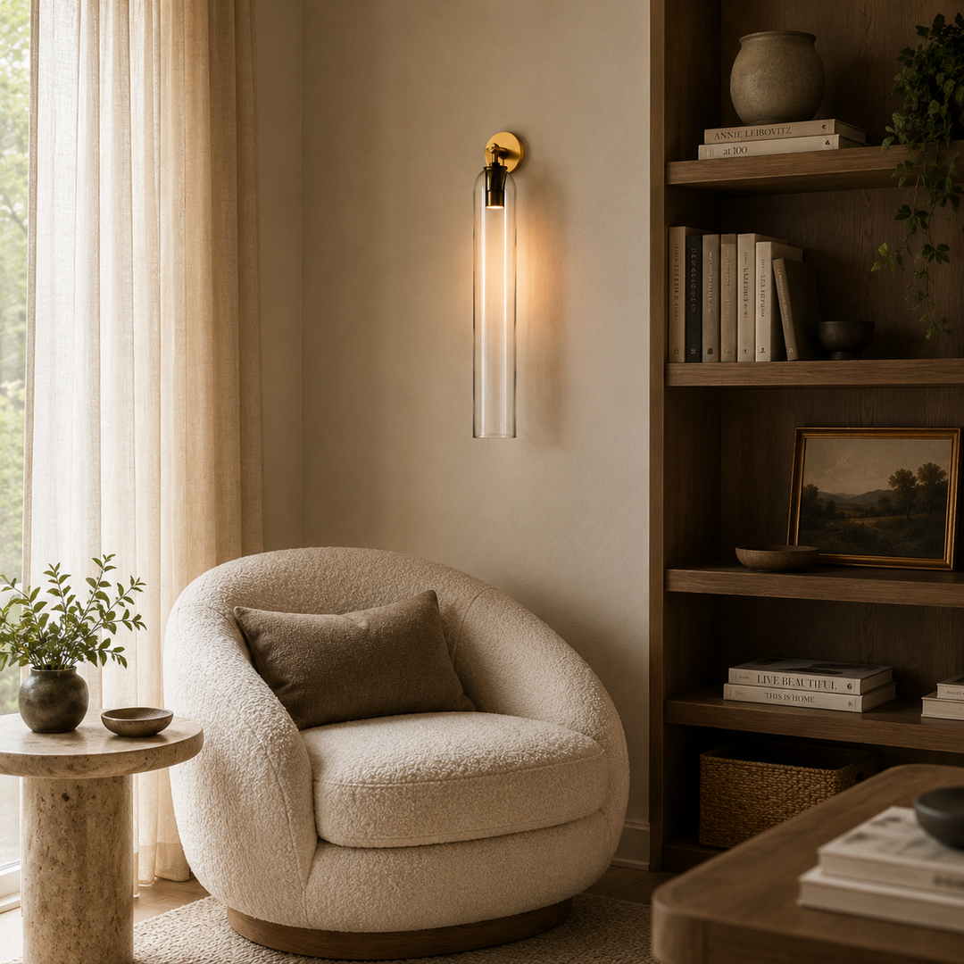 Solenne Artisan Sculpted Glass Wall Sconce