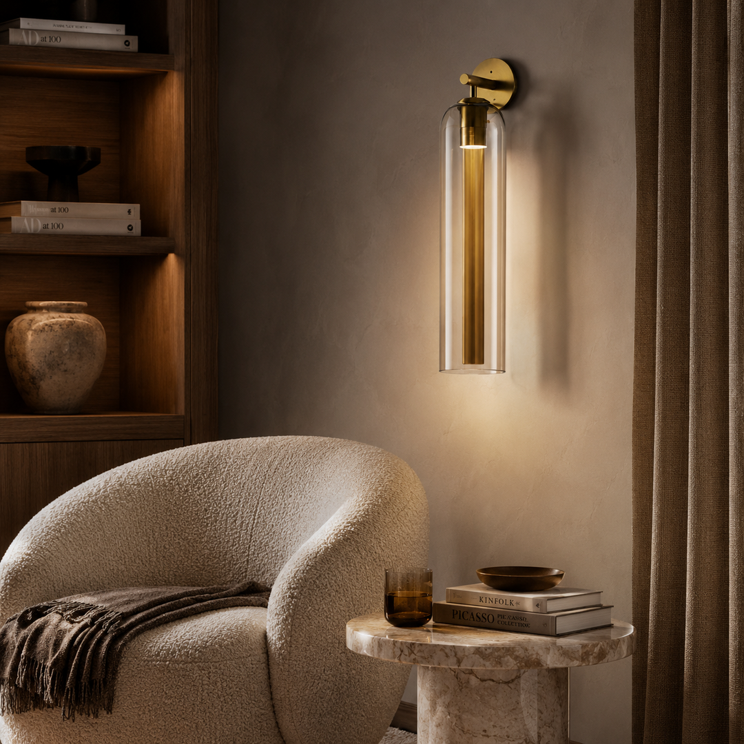 Solenne Artisan Sculpted Glass Wall Sconce