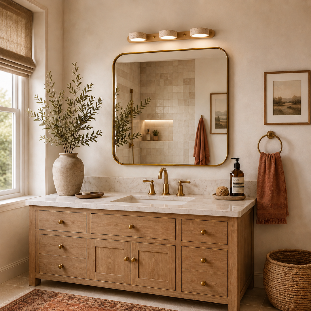 Valen Travertine Adjustable Vanity Light