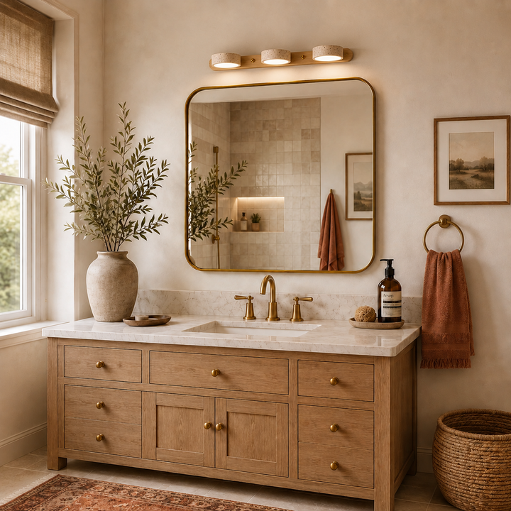 Valen Travertine Adjustable Vanity Light