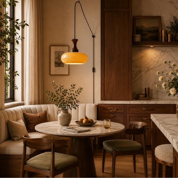 Orien Glass Plug-In Pendant Light