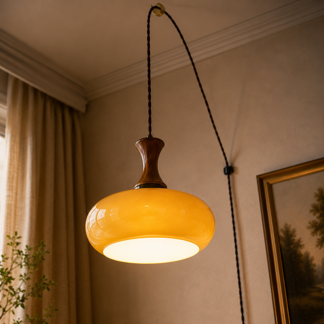 Orien Glass Plug-In Pendant Light
