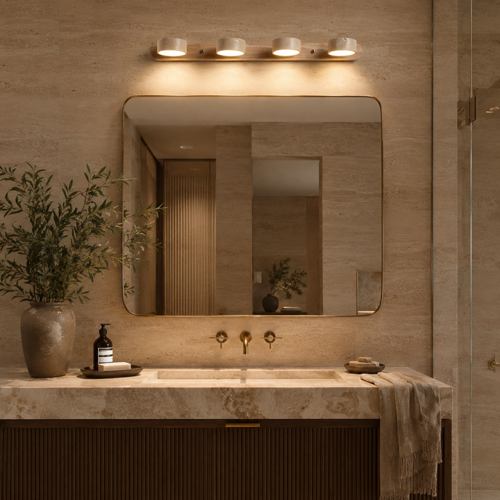 Valen Travertine Adjustable Vanity Light