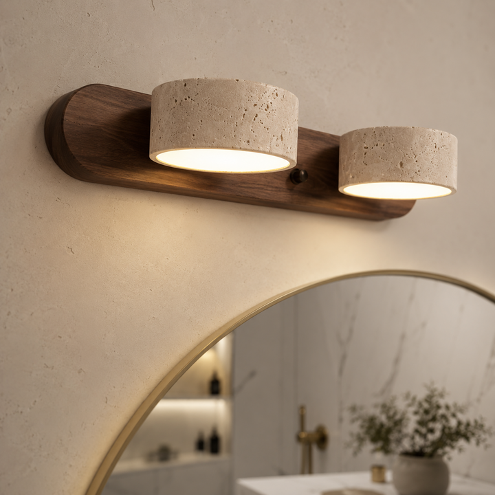 Valen Travertine Adjustable Vanity Light