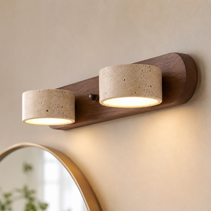 Valen Travertine Adjustable Vanity Light