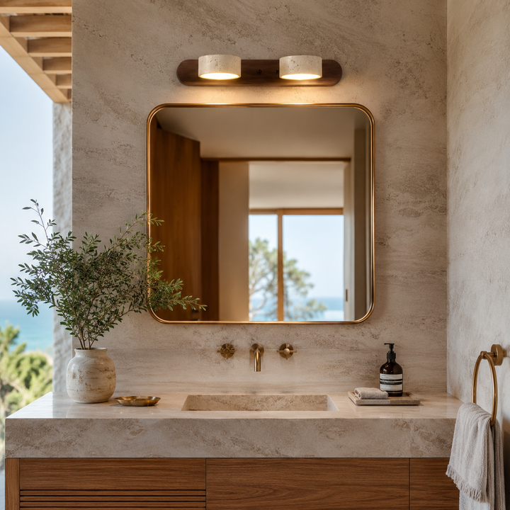 Valen Travertine Adjustable Vanity Light