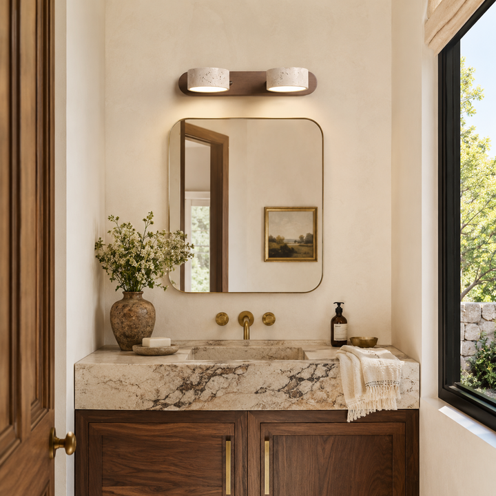 Valen Travertine Adjustable Vanity Light