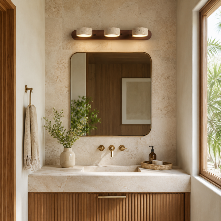 Valen Travertine Adjustable Vanity Light