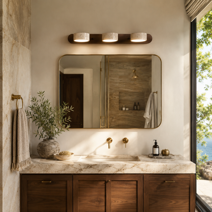 Valen Travertine Adjustable Vanity Light